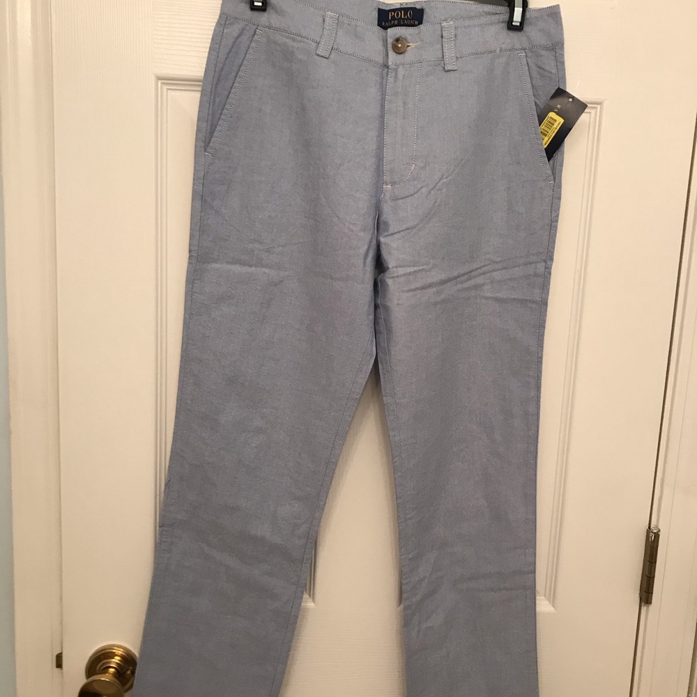 Boys NWT Polo Ralph Lauren chambray pant Sz 14